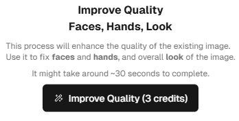 Screenshot of AI Fix Quality feature available in CopyCopter
