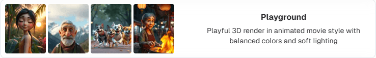 Screenshot of Flux Playground Style